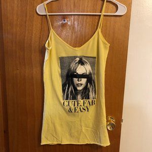 Lindsay Lohan Graphic Tank Top